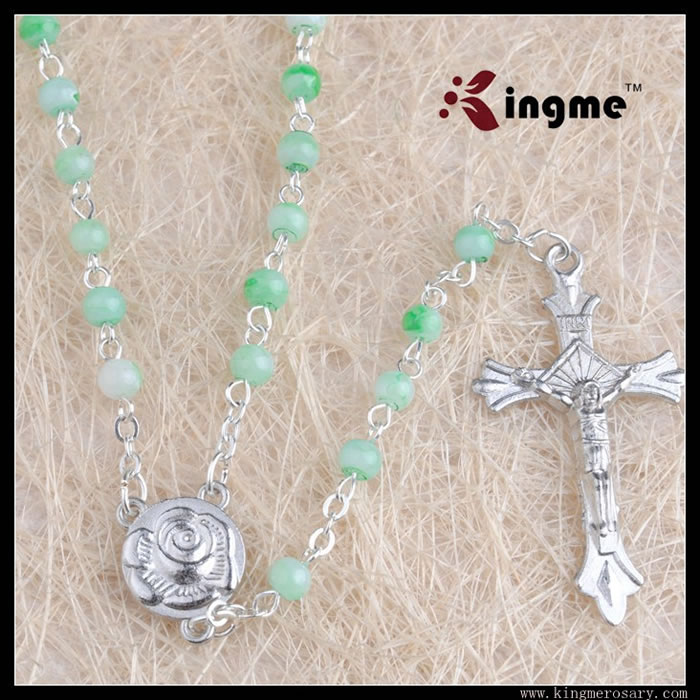 ,galss beads rosary